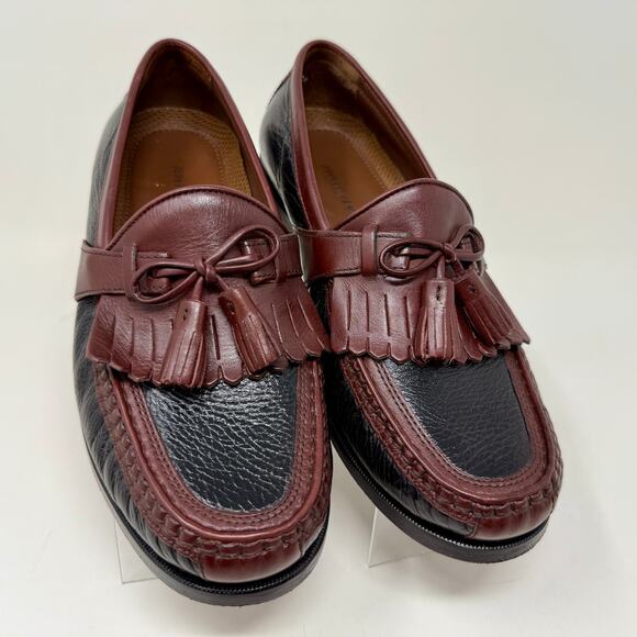 Johnston & Murphy Aragon II Kiltie Tassel Leather Loafer Mens 8W Brown L.4.5 - Picture 4 of 16